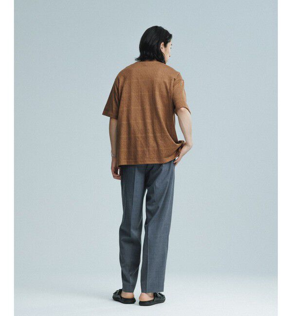 ADAM ET ROPE'「メッシュジャガード ボックスシルエット ニットポロ / ロングシーズン着用可能」|ポロシャツ|