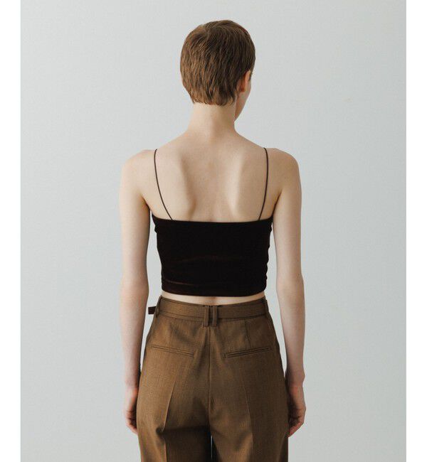 ADAM ET ROPE'「【EMOELLE】カップ付きベロアキャミソール」|キャミソール|