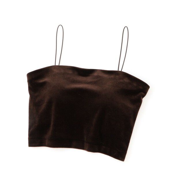 ADAM ET ROPE'「【EMOELLE】カップ付きベロアキャミソール」|キャミソール|