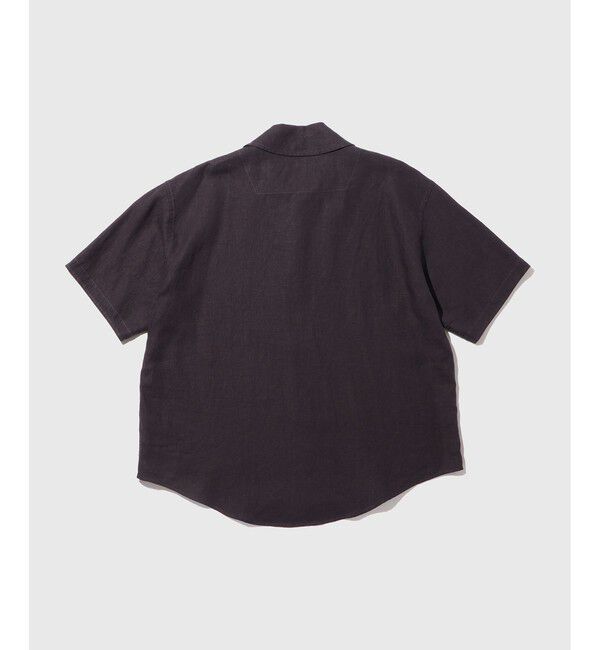 ADAM ET ROPE'「リネン ハーフスリーブオーバーシャツ」|シャツ・ブラウス|