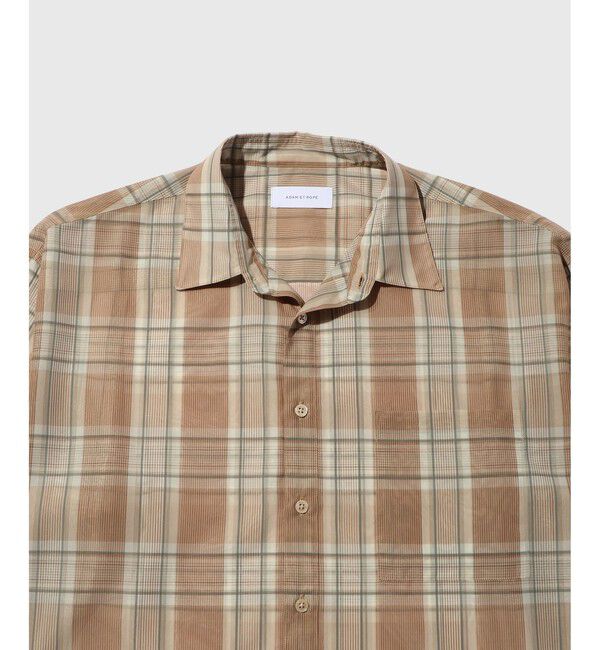 ADAM ET ROPE'「シアー パターンド PO シャツ」|シャツ・ブラウス|