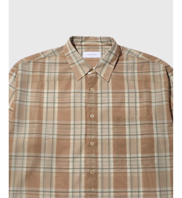 ADAM ET ROPE'「シアー パターンド PO シャツ」|シャツ・ブラウス|