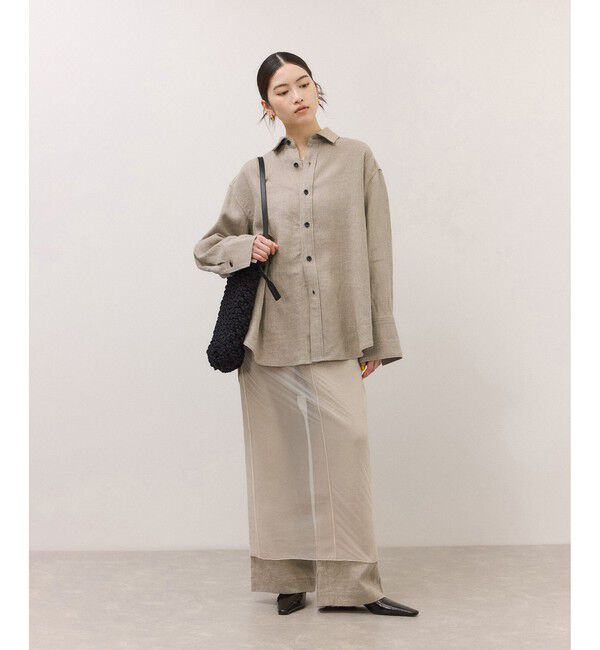 ADAM ET ROPE'「リネン5ポケットパンツ」|チノ|