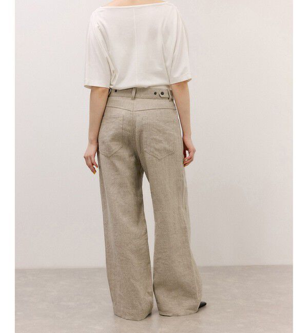 ADAM ET ROPE'「リネン5ポケットパンツ」|チノ|