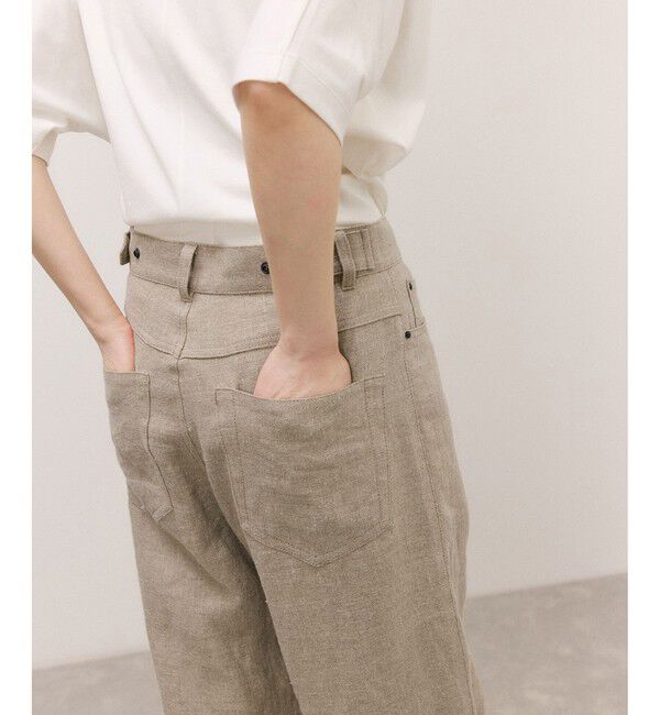 ADAM ET ROPE'「リネン5ポケットパンツ」|チノ|
