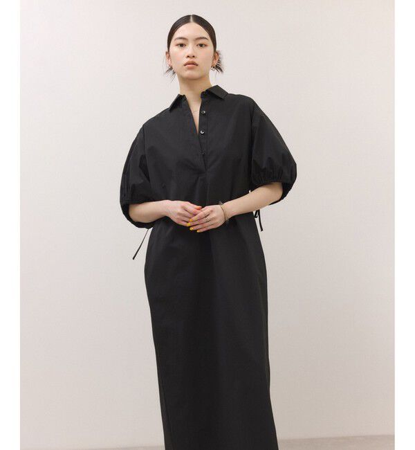 ADAM ET ROPE'「ハーフスリーブタフタワンピース」|ワンピース|