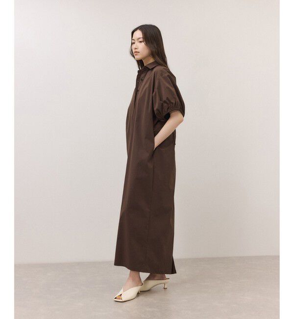 ADAM ET ROPE'「ハーフスリーブタフタワンピース」|ワンピース|