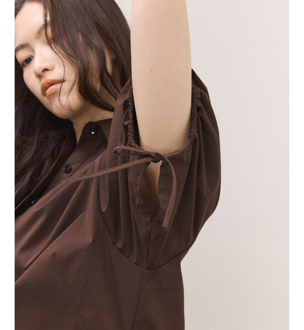 ADAM ET ROPE'「ハーフスリーブタフタワンピース」|ワンピース|