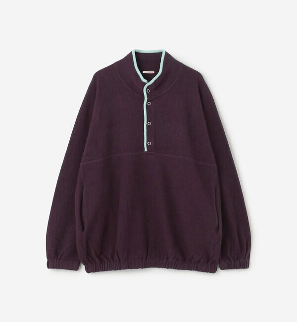 「RYE TENDER | 〈別注〉 ハーフボタン プルオーバー MEN」|ニット・セーター|PURPLE