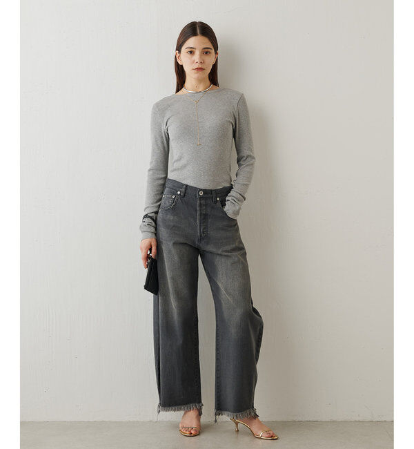  「Vバックシャンテレコカットソー」|Tシャツ・カットソー|