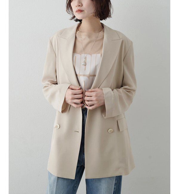  「ツイルダブルブレストジャケット」|テーラードジャケット|