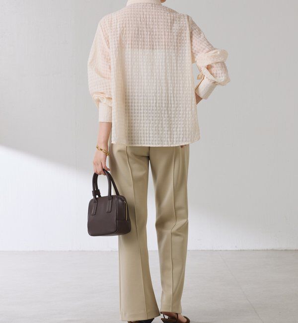  「ボウタイチェックブラウス」|シャツ・ブラウス|