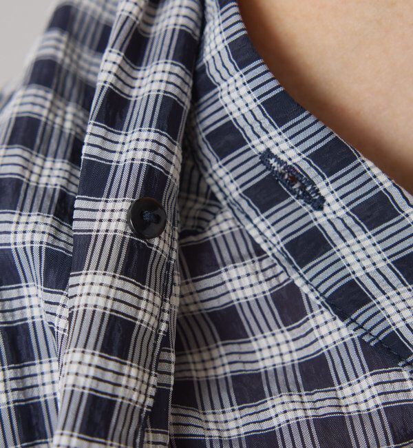  「ボウタイチェックブラウス」|シャツ・ブラウス|