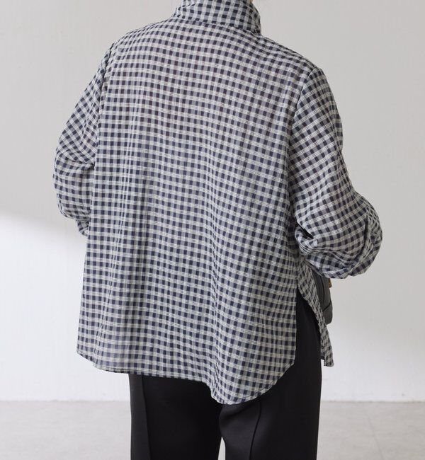  「ボウタイチェックブラウス」|シャツ・ブラウス|