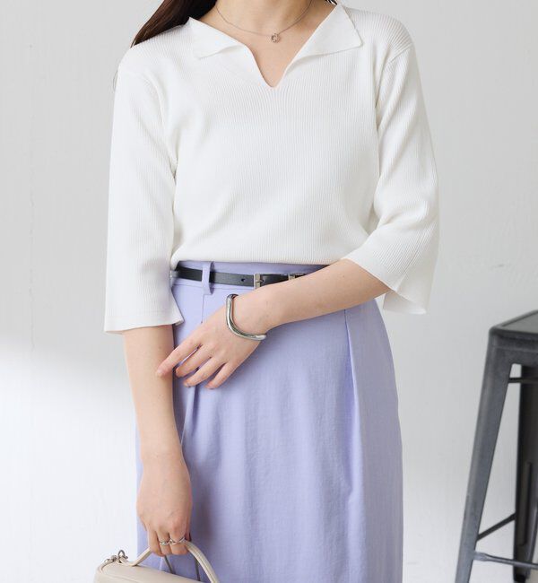  「ハーフスリーブコンパクトニット」|ニット・セーター|