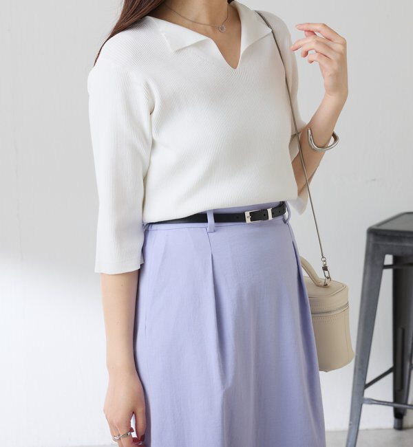  「ハーフスリーブコンパクトニット」|ニット・セーター|