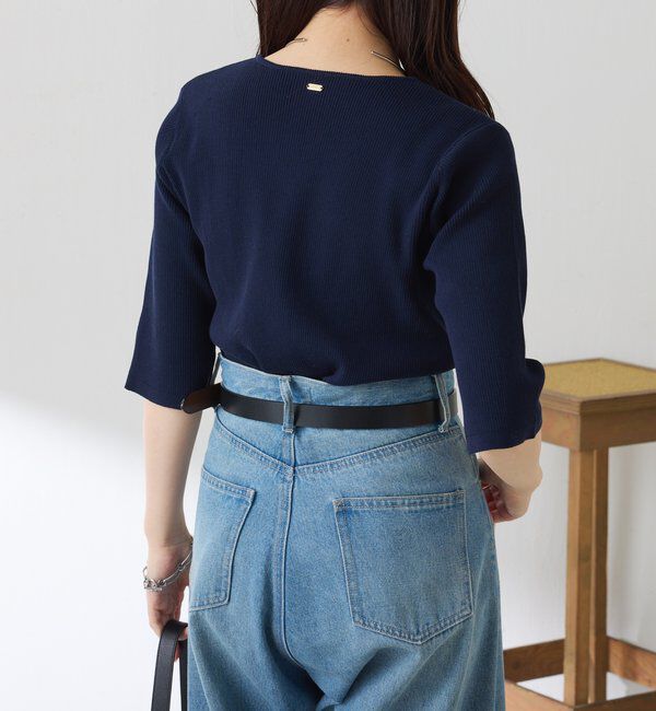  「ハーフスリーブコンパクトニット」|ニット・セーター|