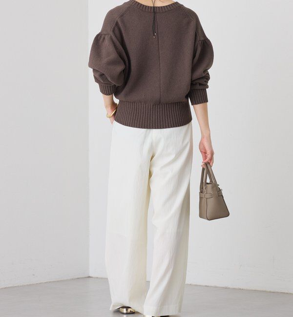  「【鮮度抜群】ギャザースリーブオーバーニット」|ニット・セーター|