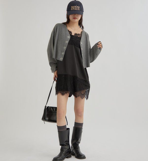  「レースサテンキャミソール」|シャツ・ブラウス|