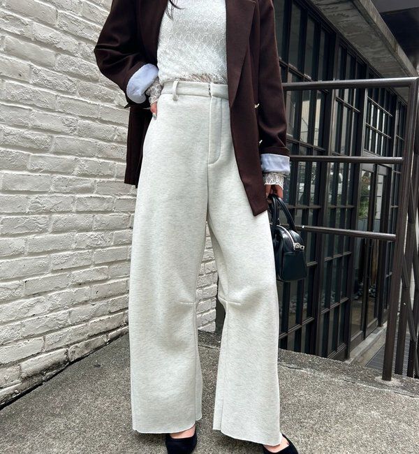  「【年間総売上1位！】裏起毛カーブスウェットパンツ」|チノ|