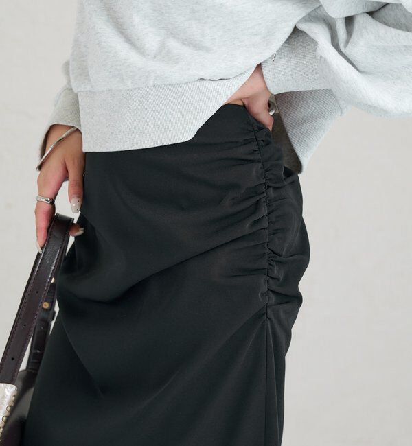  「サイドギャザータックスカート」|スカート|