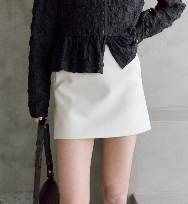  「フェイクレザーミニスカート」|スカート|