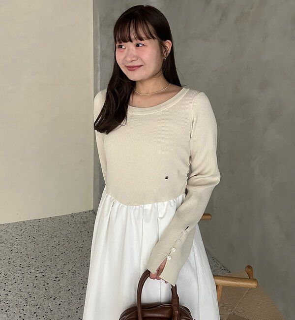  「【@__misa__03企画】プレート付きドッキングワンピース」|ワンピース|