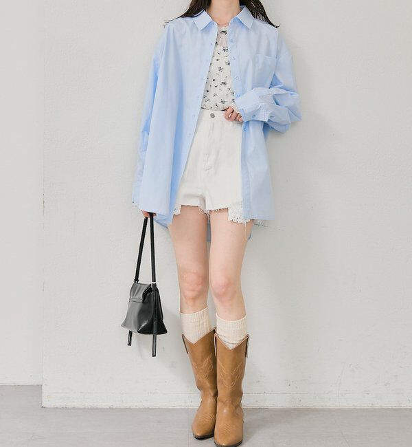  「ボタンレイヤードBIGシャツ」|シャツ・ブラウス|