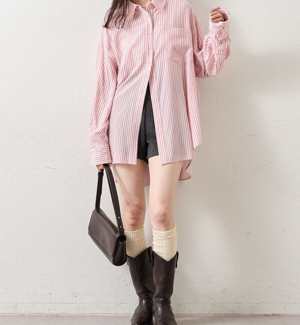  「ボタンレイヤードBIGシャツ」|シャツ・ブラウス|