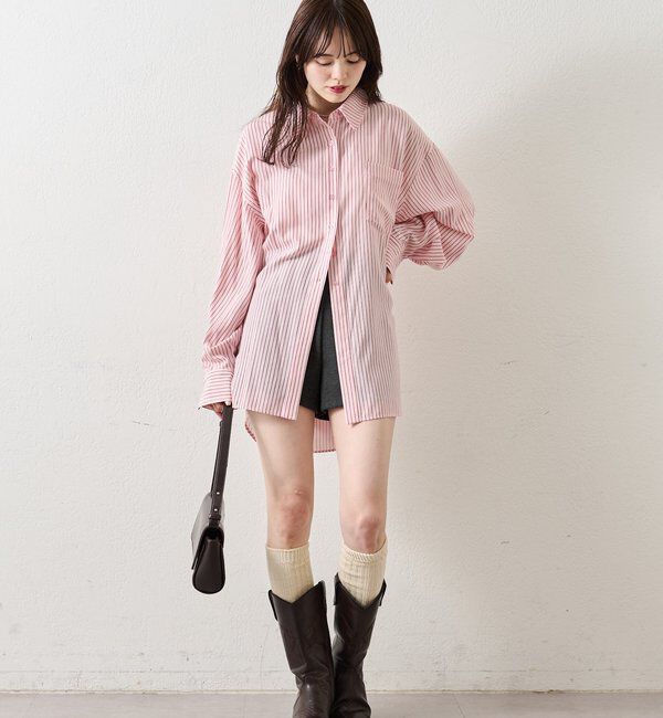  「ボタンレイヤードBIGシャツ」|シャツ・ブラウス|