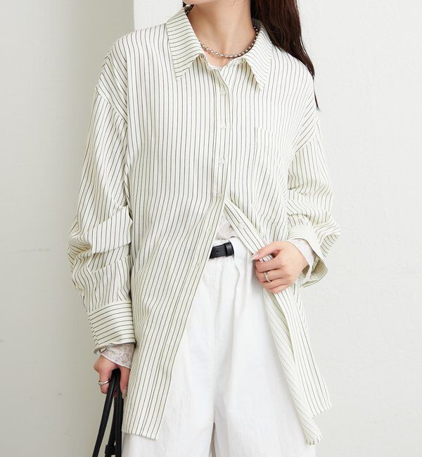  「ボタンレイヤードBIGシャツ」|シャツ・ブラウス|