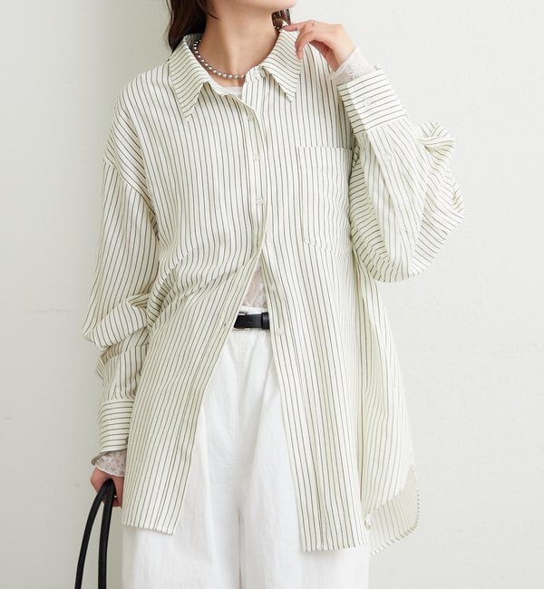  「ボタンレイヤードBIGシャツ」|シャツ・ブラウス|