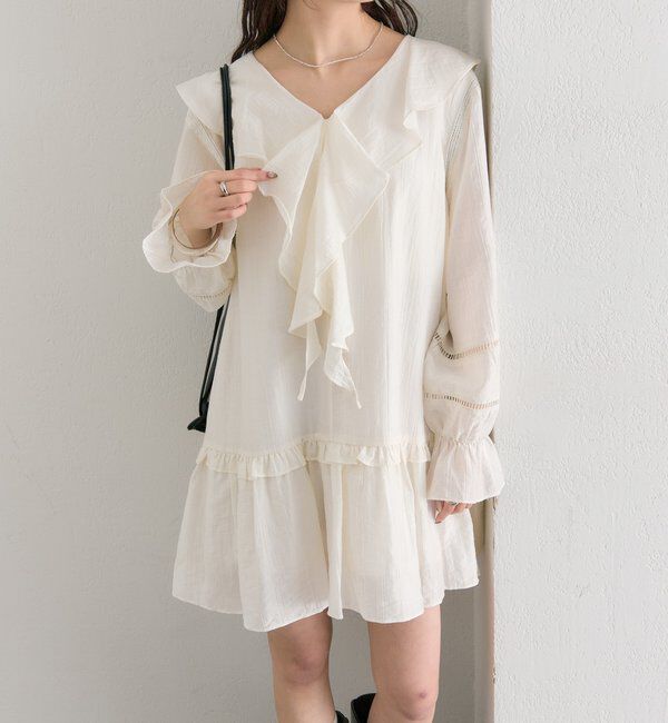  「ラッフルティアードミニワンピース」|ワンピース|