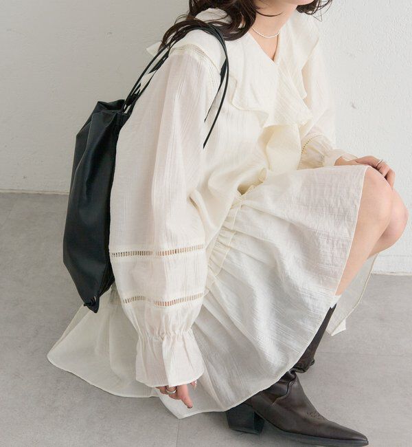  「ラッフルティアードミニワンピース」|ワンピース|