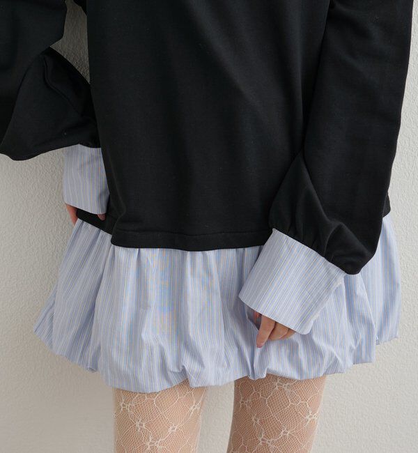  「バルーン切り替えミニワンピース」|ワンピース|