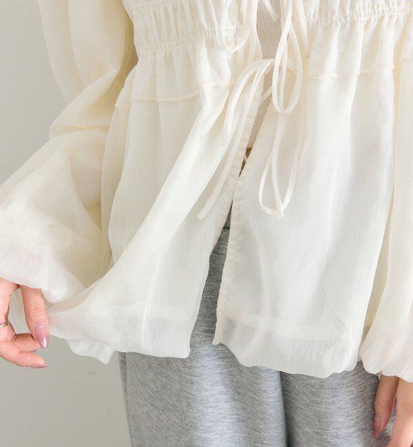  「ドットフラワーバルーンブラウス」|シャツ・ブラウス|