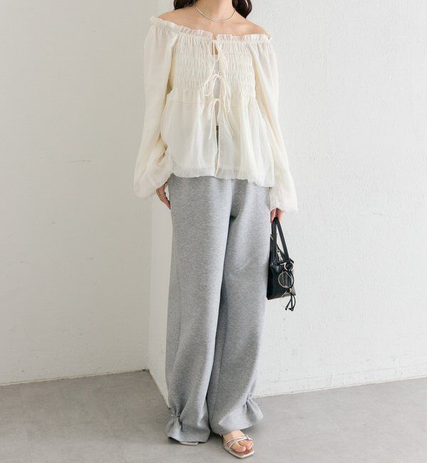  「ドットフラワーバルーンブラウス」|シャツ・ブラウス|