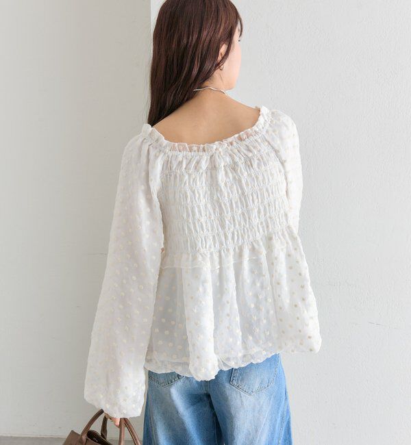  「ドットフラワーバルーンブラウス」|シャツ・ブラウス|