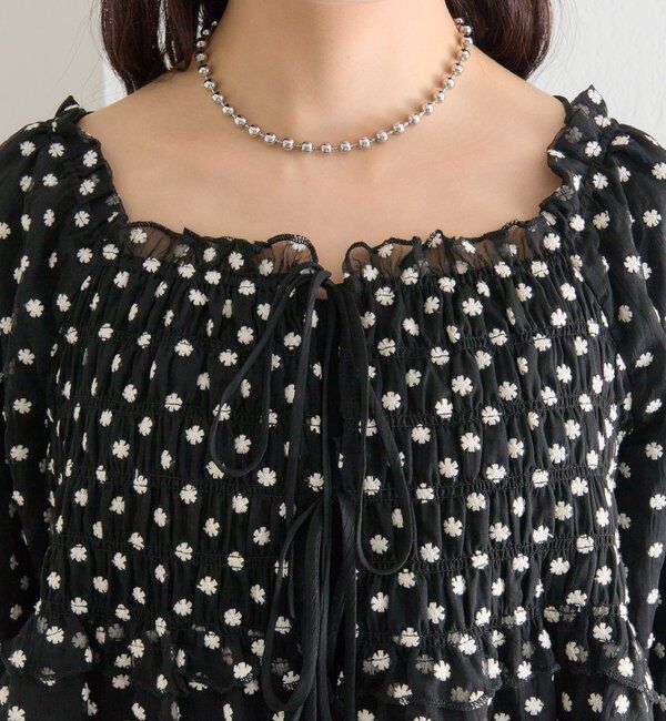  「ドットフラワーバルーンブラウス」|シャツ・ブラウス|