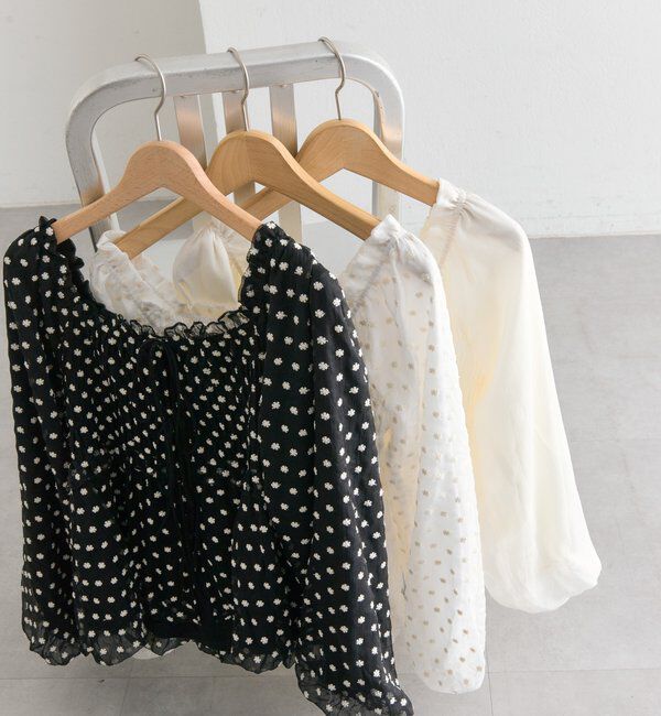  「ドットフラワーバルーンブラウス」|シャツ・ブラウス|