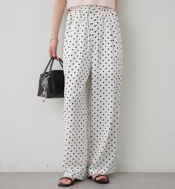  「ドットWベルトパンツ」|チノ|