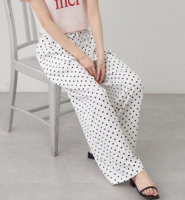  「ドットWベルトパンツ」|チノ|