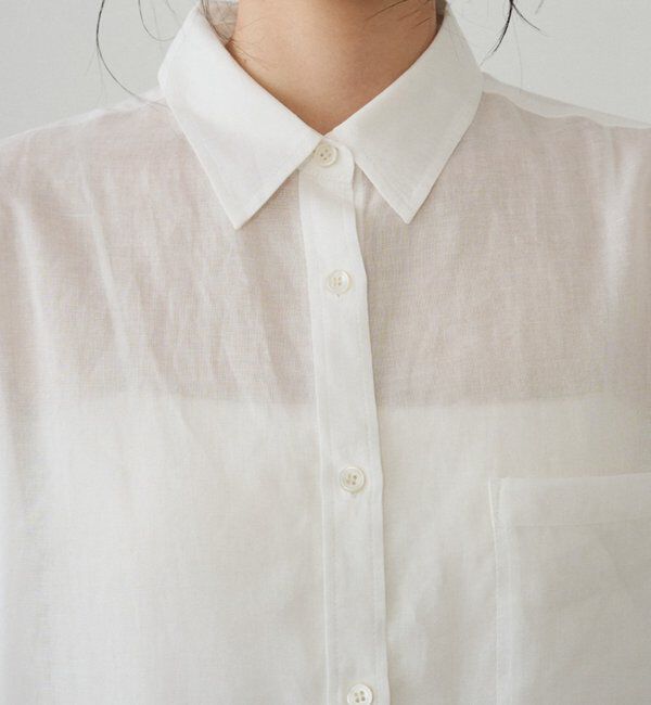  「カシュクール2wayリネンシャツ」|シャツ・ブラウス|