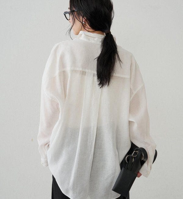  「カシュクール2wayリネンシャツ」|シャツ・ブラウス|