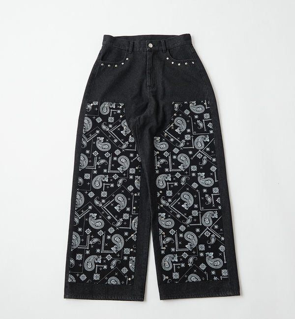  「ペイズリーダブルニーデニム」|デニム|