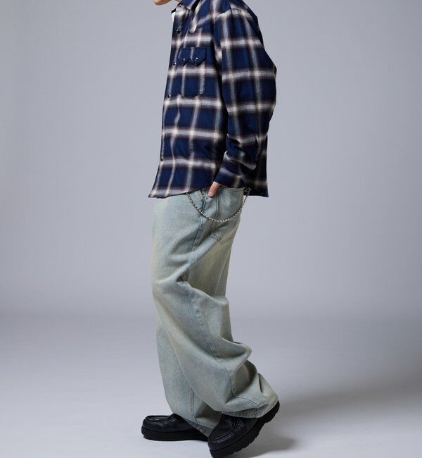  「【Sourcream】ウエスタンオンブレチェックシャツ」|シャツ・ブラウス|