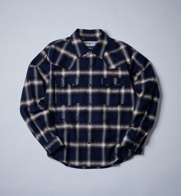  「【Sourcream】ウエスタンオンブレチェックシャツ」|シャツ・ブラウス|