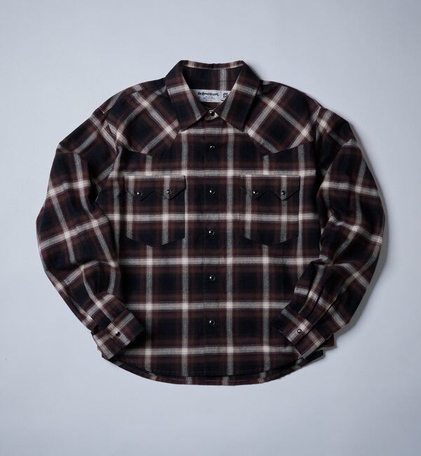  「【Sourcream】ウエスタンオンブレチェックシャツ」|シャツ・ブラウス|