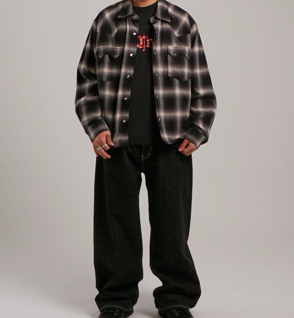  「【Sourcream】ウエスタンオンブレチェックシャツ」|シャツ・ブラウス|