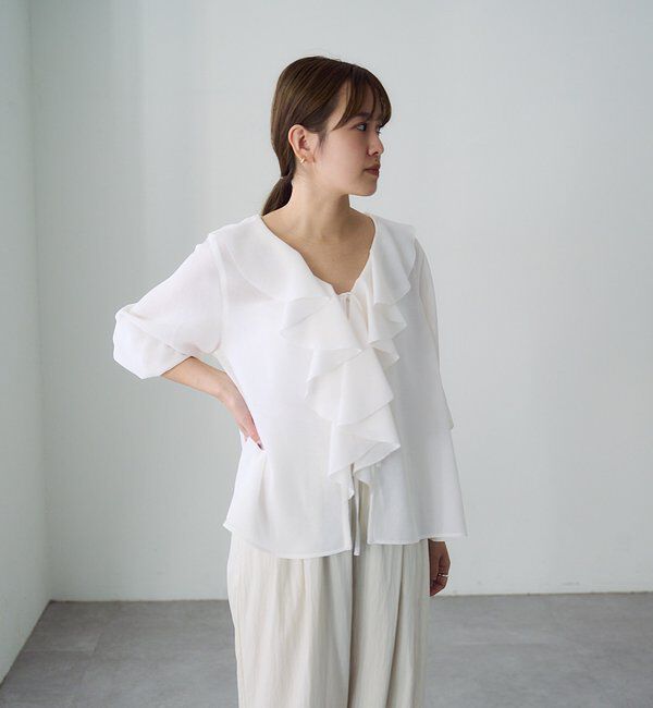  「フリルカラーブラウス」|シャツ・ブラウス|